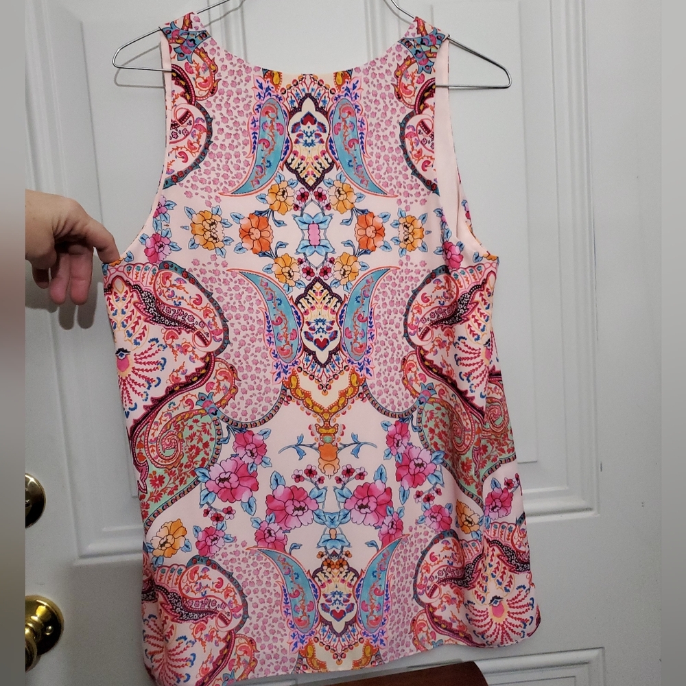 Tabitha Webb Floral Paisley Tank Small Lined Excellent Condition - Picture 6 of 9